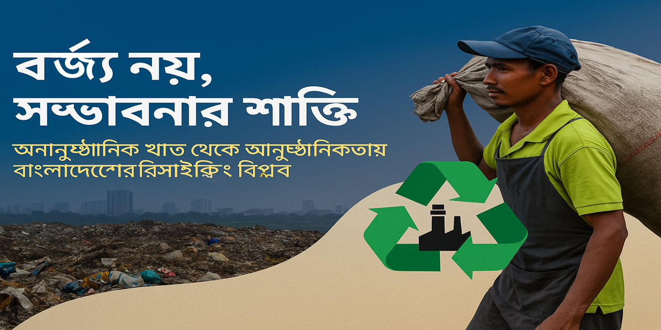 বর্জ্য নয়, সম্ভাবনার শক্তি: অনানুষ্ঠানিক খাত থেকে আনুষ্ঠানিকতায় বাংলাদেশের রিসাইক্লিং বিপ্লব